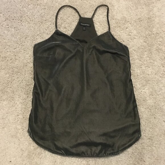 Velvety Banana Republic Dark Olive String Strap V-Neck Cami - Picture 12 of 16